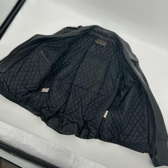 VTG 80s women's leather Hein Gericke HARLEY DAVIDSON Motorcycle Biker Jacket 38 - Picture 13 of 16